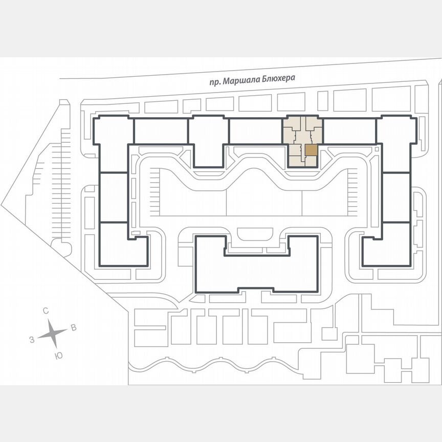 1-к. квартира, 36,8 м², 4/17 эт.