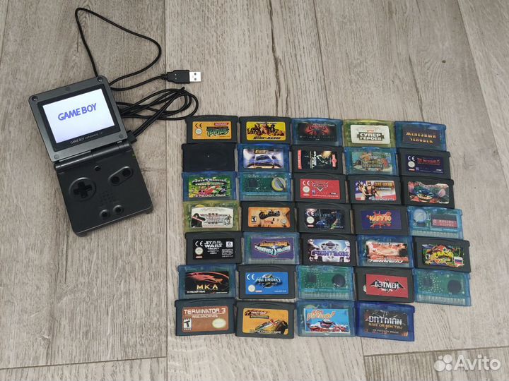 Game boy advance sp + 34 картриджа