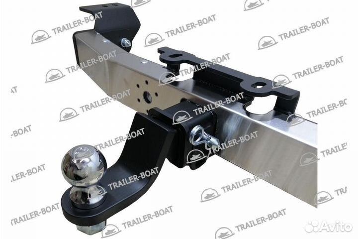 Фаркоп Toyota Land Cruiser Prado 120 02-09 с нерж. наклад. под квадрат, 50мм 44752