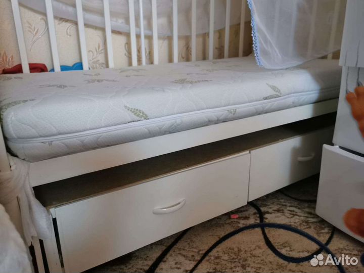 Детская кровать с матрасом бу