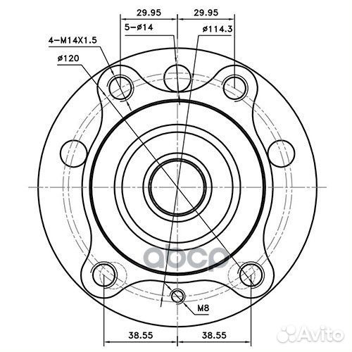 Ступица передняя, задняя зад Z89663R Zikmar