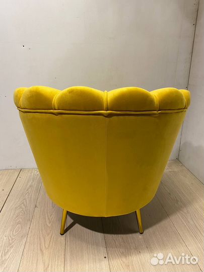 Дизайнерское кресло ракушка Pearl yellow желтый