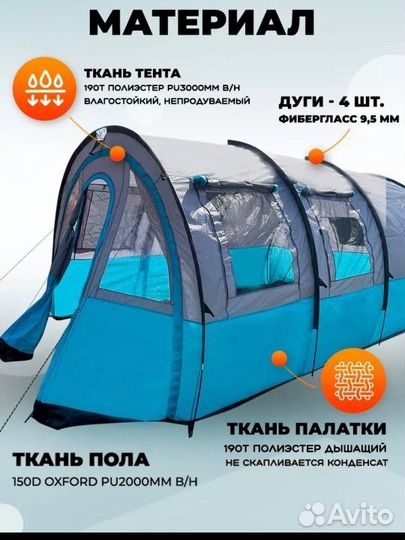 Палатка туристическая 4 местная аренда прокат