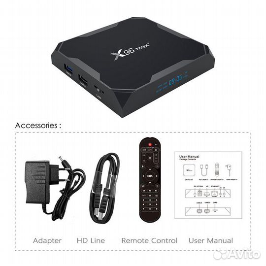 Android 9 smart TV Box X96 Max+ 4/64/32/s905x3