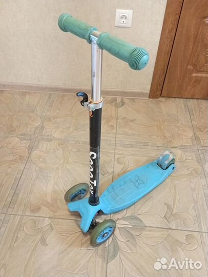 Самокат детский трехколесный светящиеся колеса