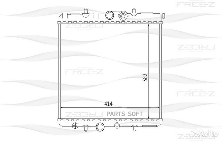Радиатор охлаждения peugeot 206 98- 1330H2