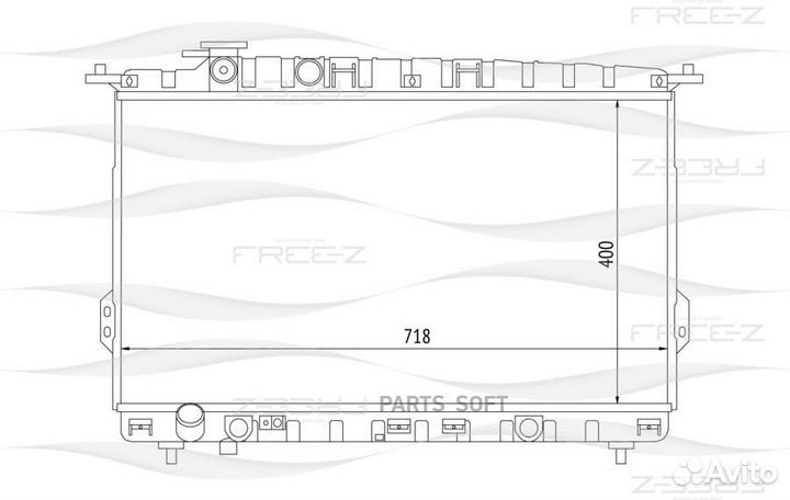 Радиатор охлаждения hyundai Sonata 98- 2531038001