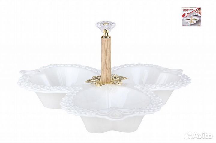 Менажница 3-х секционная 25см /ZD20232/кр