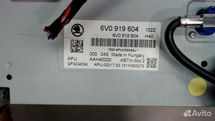 Магнитола Skoda Fabia, 2015