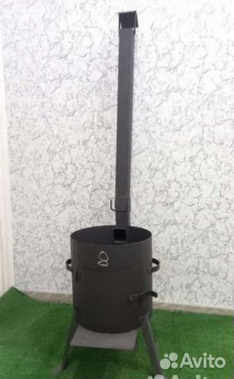 Печь с трубой для казана 8 литров