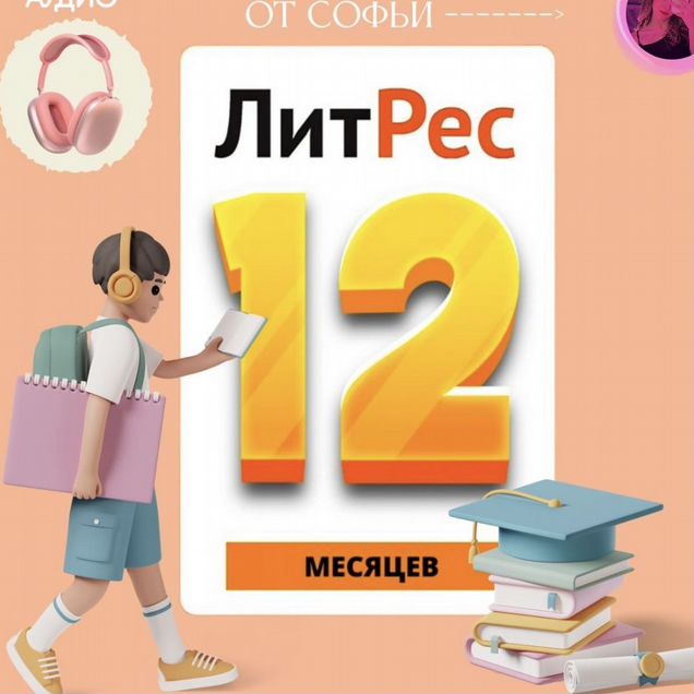 Подписка Литрес 12 Месяцев