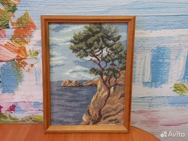 Картина вышитая крестом ручная работа
