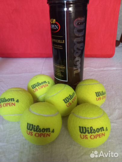 Теннисные мячи бу Wilson US open в коробке 3 шт