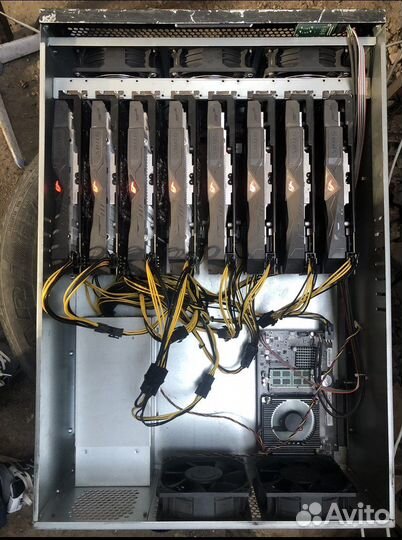 Риг на 8 asus RX580 8Gb