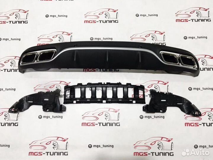 Диффузор хром насадки C-Coupe c205 C63 AMG