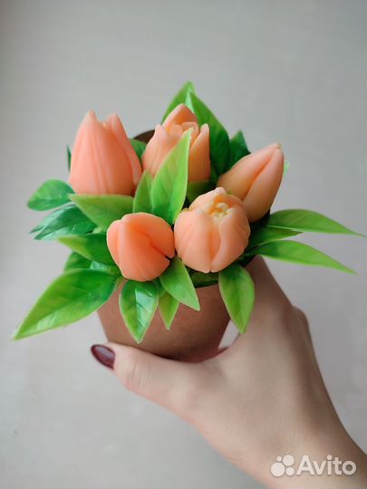 Букет из мыла тюльпаны