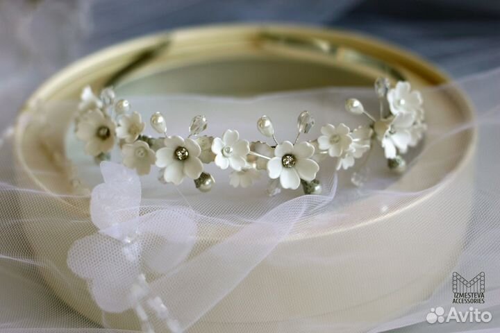 Ободок для волос ручной работы