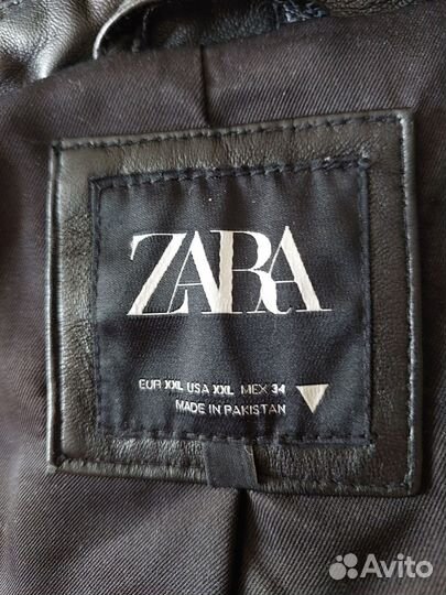 Кожаная куртка косуха zara