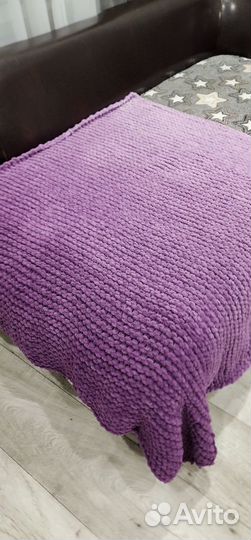 Плед вязаный ручной работы alize puffy
