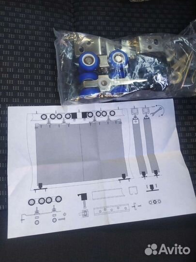 Комплект роликов для раздвижных дверей, шкафов