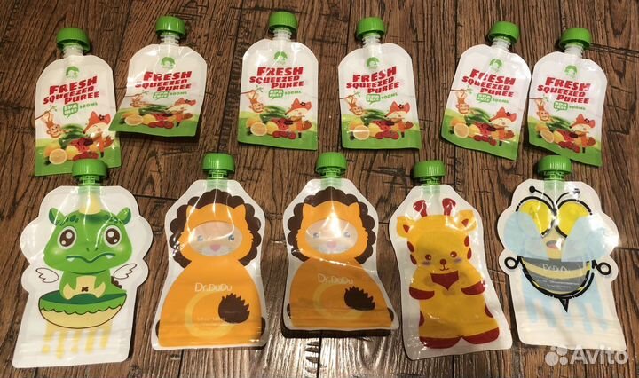 Многоразовые паучи (пакеты для детского пюре)