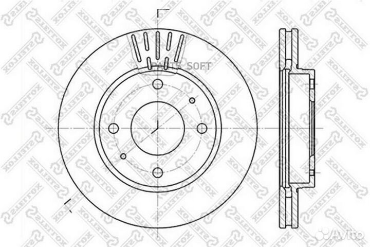 Stellox 60203411VSX 6020-3411V-SX диск тормозной п