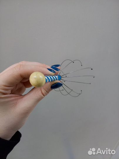 Массажер мурашка для головы,синий