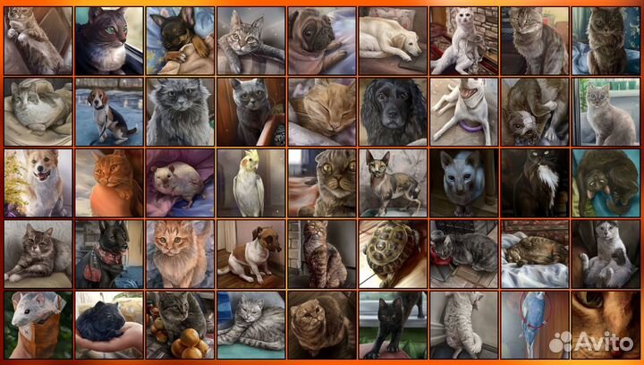 Портрет домашнего питомца по фото