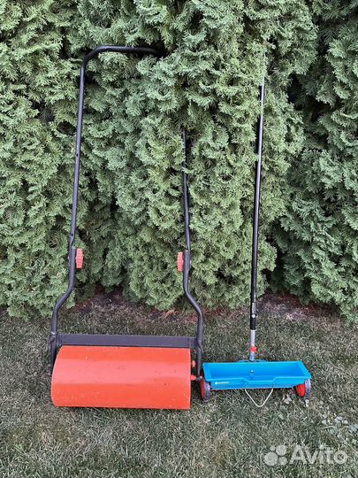Газонный каток и сеялка