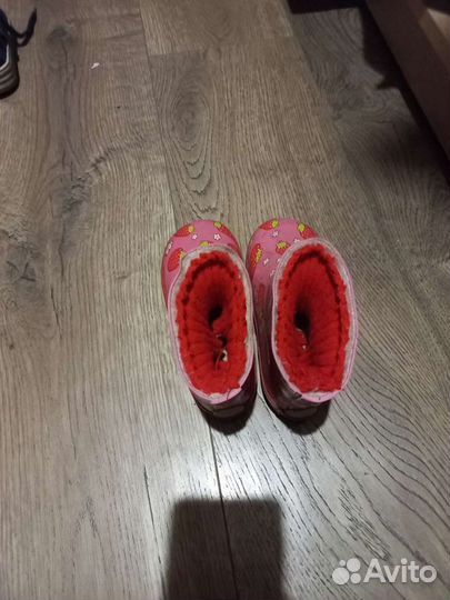 Сапожки резиновые утеплённые