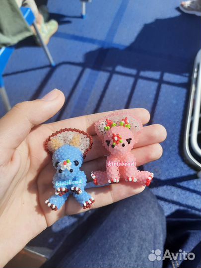 Влюбленные драконы фигурки амигуруми из бисера