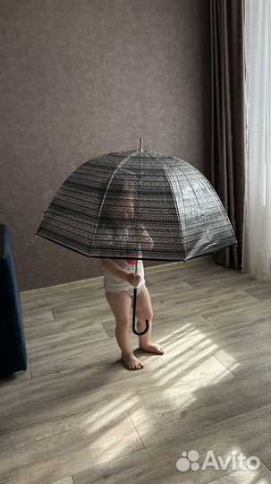 Зонт трость прозрачный