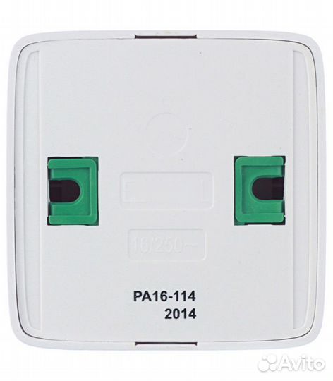 Розетка ра16-114 открытая установка белая с заземл
