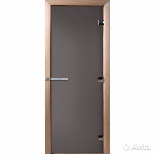 Дверь для сауны 70*190 Графит матовая DW 2 петли