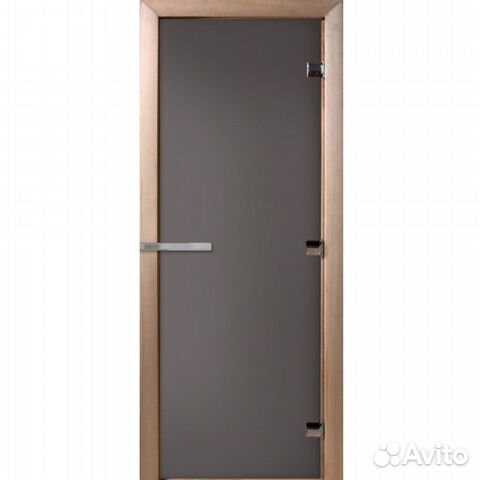 Дверь для сауны 70*190 Графит матовая DW 2 петли