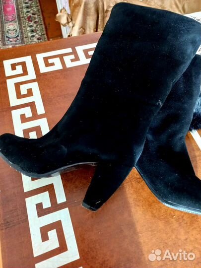 Сапоги женские зимние натуральная замша и мех