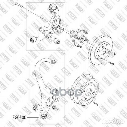 С-б.зад.кулака chevrolet epica 07 FG0300 fixar