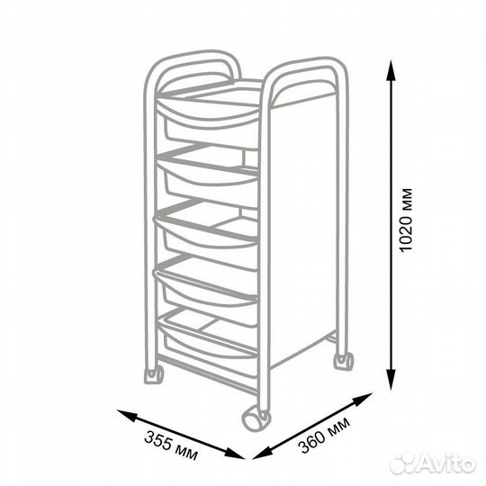 Тележка парикмахерская Т-20 черный