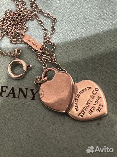 Цепочка с подвеской Tiffany double heart