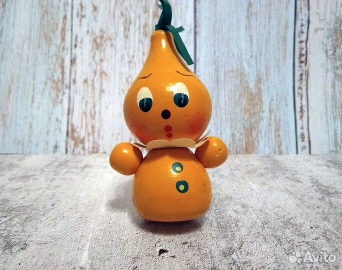 Игрушка СССР Чиполлино Деревянная
