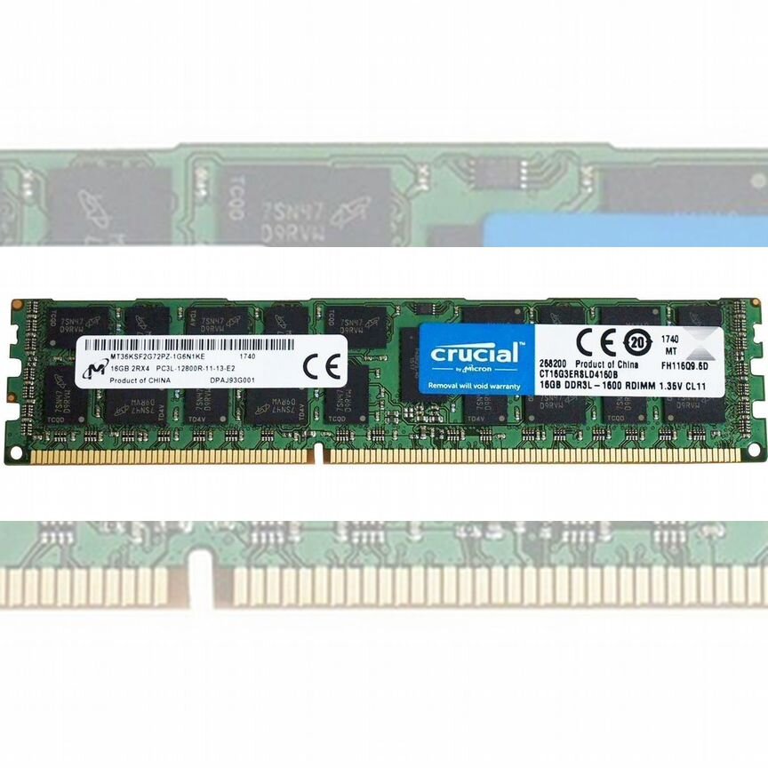 [CT16G3ERSLD4160B] Оперативная Память Micron Ddr3 Ct16g3ersld4160b