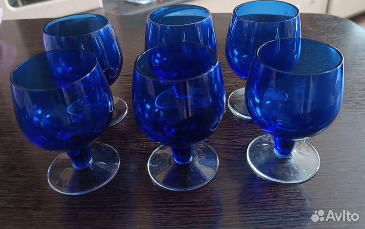 Бокалы СССР. Кобальтовое стекло