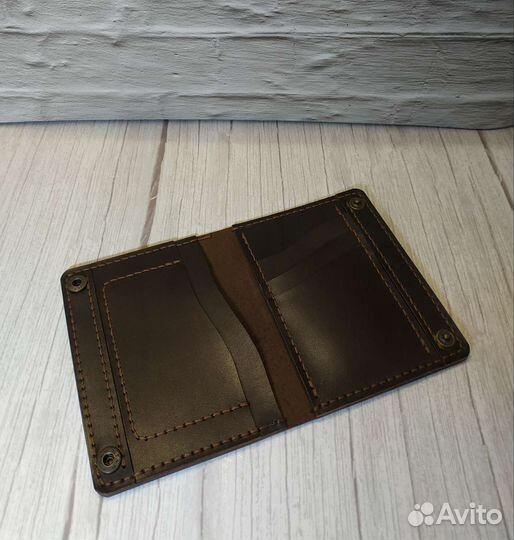 Обложка для автодокументов натуральная кожа