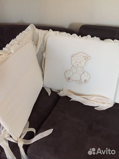 Бортик на детскую кроватку 125х65 с мишками