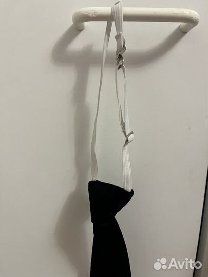 Галстук бархатный черный 29 см бальные танцы