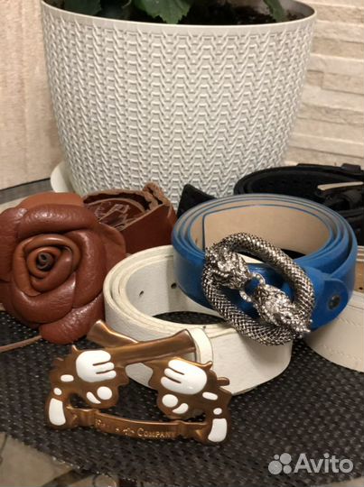 Ремень, пояса, кожаные женские, Италия