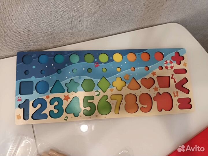 Логарифмическая доска,сортер,магнитная рыбалка