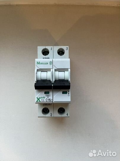 Автомат двухполюсный Moeller c16/2