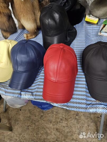 Мужская кожаная кепка
