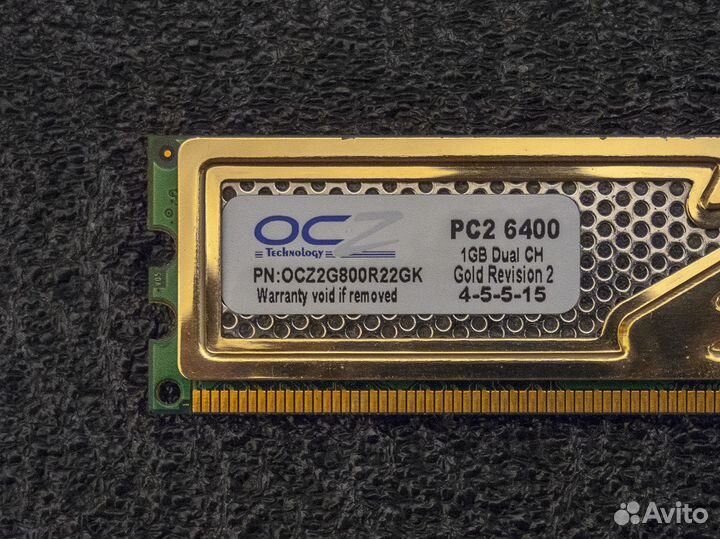 DDR2 1gb 800mhz 2rank CL4-5-5-15 OCZ Gold